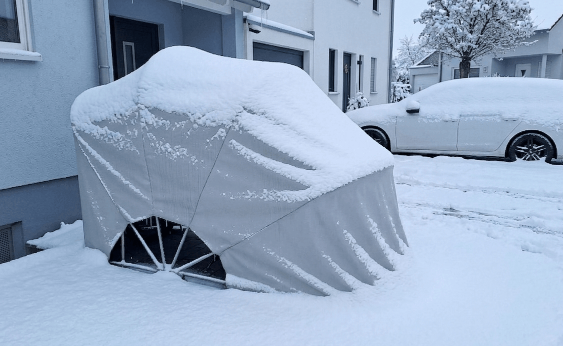 Motorradgarage winterfest